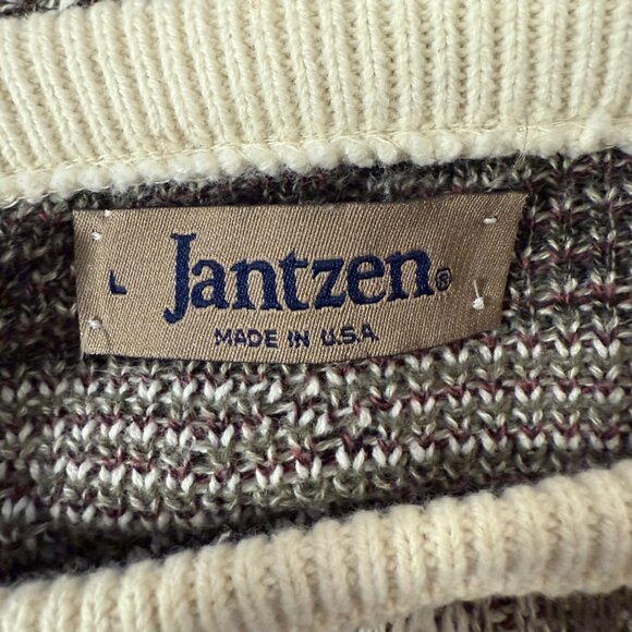 Vintage Jantzen Men's Geometric Pattern Sweater Made in USA Size Large - Picture 5 of 6